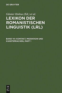 E-Book (pdf) Lexikon der Romanistischen Linguistik (LRL) / Kontakt, Migration und Kunstsprachen von 