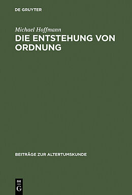 E-Book (pdf) Die Entstehung von Ordnung von Michael Hoffmann