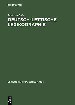E-Book (pdf) Deutsch-lettische Lexikographie von Ineta Balode