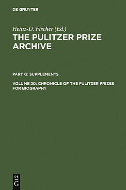 eBook (pdf) Chronicle of the Pulitzer Prizes for Biography de 