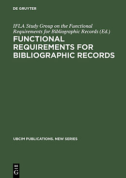 eBook (pdf) Functional Requirements for Bibliographic Records de 