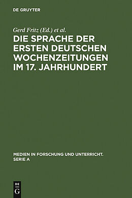 E-Book (pdf) Die Sprache der ersten deutschen Wochenzeitungen im 17. Jahrhundert von 