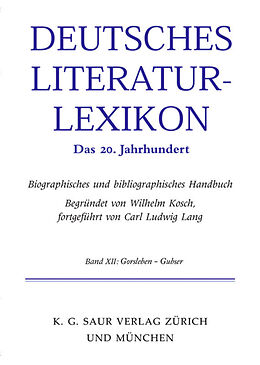 E-Book (pdf) Deutsches Literatur-Lexikon. Das 20. Jahrhundert / Gellert - Gorski von 