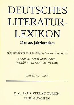 E-Book (pdf) Deutsches Literatur-Lexikon. Das 20. Jahrhundert / Fries - Gellert von 