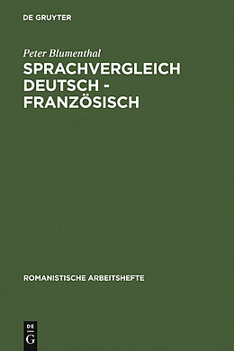 E-Book (pdf) Sprachvergleich Deutsch - Französisch von Peter Blumenthal