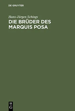 E-Book (pdf) Die Brüder des Marquis Posa von Hans-Jürgen Schings