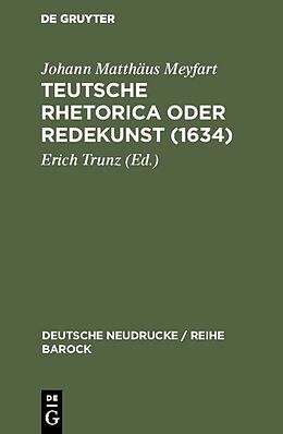 E-Book (pdf) Teutsche Rhetorica oder Redekunst (1634) von Johann Matthäus Meyfart