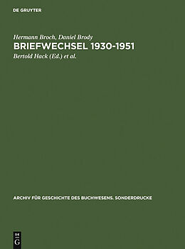 E-Book (pdf) Briefwechsel 1930-1951 von Hermann Broch, Daniel Brody