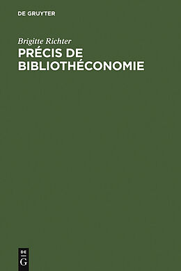 eBook (pdf) Précis de Bibliothéconomie de Brigitte Richter