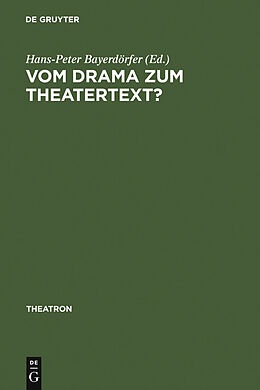 E-Book (pdf) Vom Drama zum Theatertext? von 