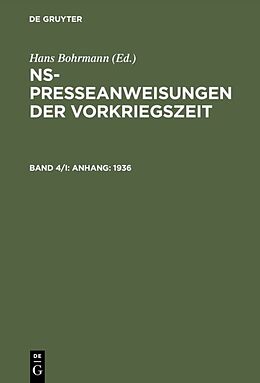 E-Book (pdf) NS-Presseanweisungen der Vorkriegszeit / Anhang: 1936 von 