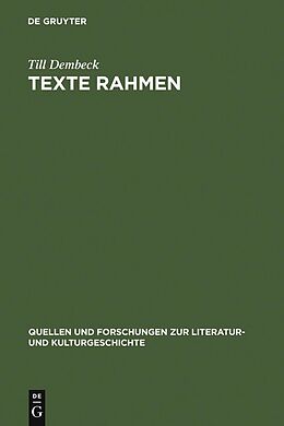 E-Book (pdf) Texte rahmen von Till Dembeck