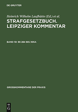 E-Book (pdf) Strafgesetzbuch. Leipziger Kommentar / §§ 284 bis 305a von 