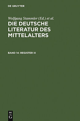 E-Book (pdf) Die deutsche Literatur des Mittelalters / Register III von 