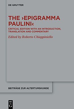 eBook (pdf) The ?Epigramma Paulini? de 