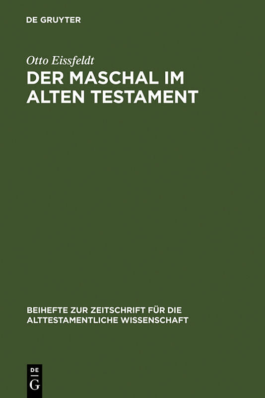 Der Maschal im Alten Testament