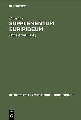Fester Einband Supplementum Euripideum von Euripides