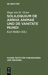 Fester Einband Soliloquium de arrha animae und De vanitate mundi von Hugo von St. Victor