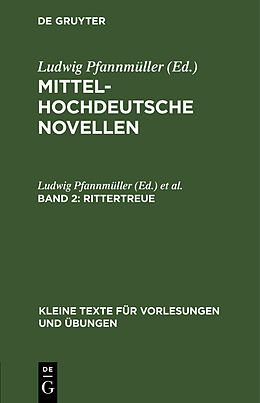 Fester Einband Mittelhochdeutsche Novellen / Rittertreue von 