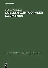 Fester Einband Quellen zum Wormser Konkordat von 