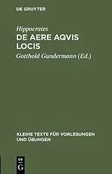 Fester Einband De aere aqvis locis von Hippocrates