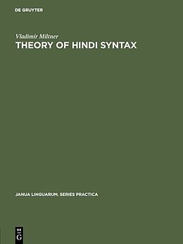 Livre Relié Theory of Hindi syntax de Vladimír Miltner