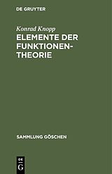 Fester Einband Elemente der Funktionentheorie von Konrad Knopp
