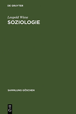 Fester Einband Soziologie von Leopold Wiese