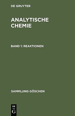 Fester Einband Johannes Hoppe: Analytische Chemie / Reaktionen von Johannes Hoppe