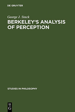 Livre Relié Berkeley's analysis of perception de George J. Stack