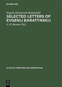 Livre Relié Selected letters of Evgenij Baratynskij de Evgenii Abramovich Baratynskii