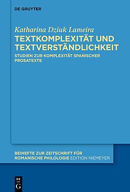 Fester Einband Textkomplexität und Textverständlichkeit von Katharina Dziuk Lameira