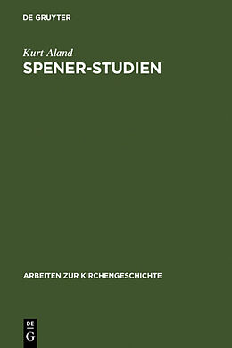 Fester Einband Spener-Studien von Kurt Aland