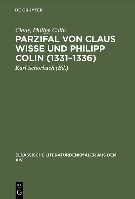 Parzifal von Claus Wisse und Philipp Colin (13311336)