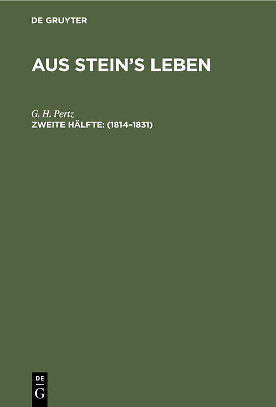 Aus Steins Leben / 18141831