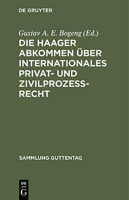 Fester Einband Die Haager Abkommen über internationales Privat- und Zivilprozeß-Recht von 