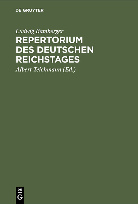 Repertorium des deutschen Reichstages