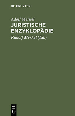 Fester Einband Juristische Enzyklopädie von Adolf Merkel