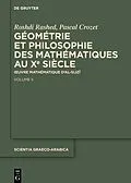 PDF Géométrie et philosophie des mathématiques au Xe siècle von
