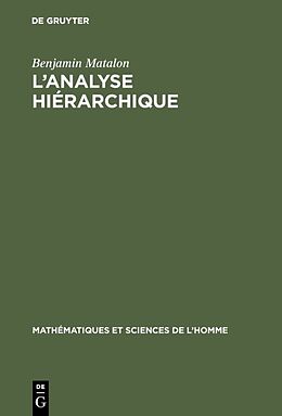 Livre Relié L'analyse hiérarchique de Benjamin Matalon