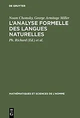 Fester Einband L'analyse formelle des langues naturelles von Noam Chomsky, George Armitage Miller