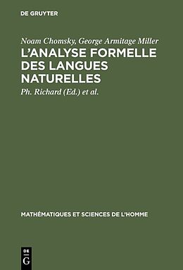 Livre Relié L'analyse formelle des langues naturelles de Noam Chomsky, George Armitage Miller