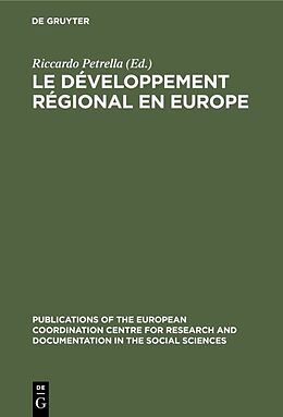 Livre Relié Le développement régional en Europe de 