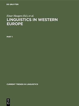 Livre Relié Linguistics in Western Europe. Part 1 de 