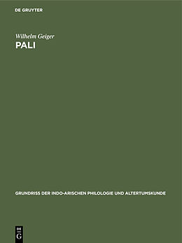 Fester Einband Pali von Wilhelm Geiger