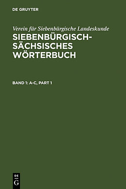 Fester Einband Siebenbürgisch-Sächsisches Wörterbuch / AC von 