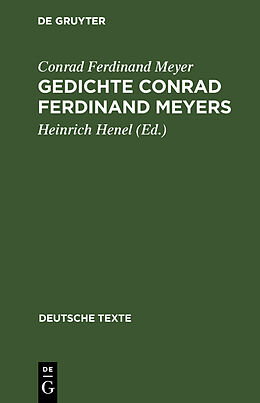 Fester Einband Gedichte Conrad Ferdinand Meyers von Conrad Ferdinand Meyer