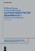E-Book (pdf) Althochdeutsche Grammatik I von Wilhelm Braune