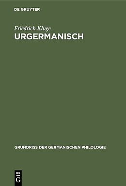 Fester Einband Urgermanisch von Friedrich Kluge