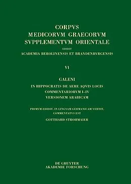 E-Book (pdf) Galeni In Hippocratis De aere aquis locis commentariorum IIV versio Arabica von Gotthard Strohmaier
